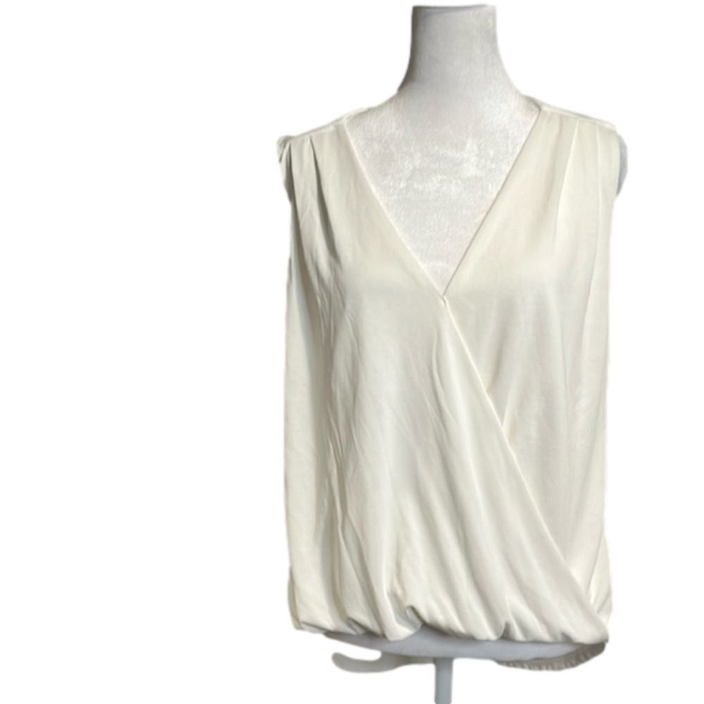 No 11 Las Angeles NWOT white front cross tank w/ stretch waist + long back small